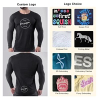 Vente de gros T-shirts à manches longues Muscle Sim personnalisés Vêtements de sport pour homme Vente en gros Vêtements de musculation