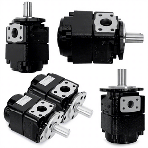 Bomba de Engranajes de Bajo Ruido de Alto Rendimiento Serie Bucher QX51, Bomba Doble QX, QX21 / QX22 / QX23 QX51 / QX52 / QX53, Bomba de Engranajes Internos - Product Image 2