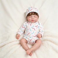 Vêtements pour poupées reborn en gros : Combinaison à imprimé floral, bandeau à nœud, robe, accessoires, cadeaux de bienvenue, en vinyle
