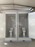Toilettes mobiles modernes préfabriquées économiques, cabine WC extérieure portable en panneaux sandwich, toilettes écologiques pour