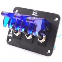 Panneau d'interrupteur à bascule 3 gangs ON OFF Truck LED Switch Race Car Marine Boat Tractor Ignition / Kill Cut Off Switch Panel