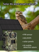 Cámara de Vigilancia Inteligente Solar 4G GSM con Alerta, GPS, IP66, Impermeable, de Plástico, para Exteriores, con Forma de Camuflaje, H50 Ucon