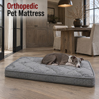 Matelas orthopédique pour chien avec housses personnalisables, housse matelassée amovible et options de passepoil pour les marques d'articles pour animaux de compagnie
