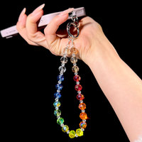 Chaîne de téléphone portable de luxe haut de gamme en cristal, pendentif exquis, bracelet perlé, chaîne suspendue en cristal pour téléphone portable