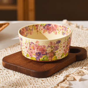 Set di Stoviglie in Ceramica con Motivi Floreali, Set di Piatti e <span class=keywords><strong>Ciotole</strong></span> per la Casa, Bacchette, Cucchiai, Piatti da Zuppa, Stoviglie Smaltate Minimaliste - Product Image 2