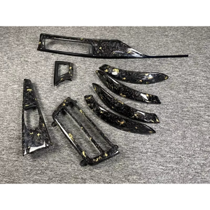 Piezas Interiores de Fibra de Carbono Forjado con Lámina de Oro Personalizadas para BMW F30 320i 328i 335i, Juego Completo de Molduras Interiores de Carbono - Product Image 1