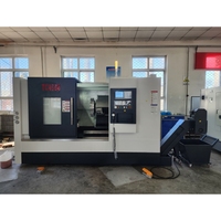 Mesin Bubut CNC Slant Bed Otomatis TC4558, Mesin Pembubutan Logam Presisi Tinggi untuk Produksi Massal Logam Ferrous dan Non-Ferrous
