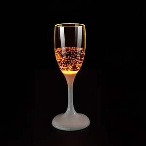 Flûtes à champagne LED lumineuses activées par le liquide, en plastique de qualité alimentaire, pour mariage, toast, boissons, cadeau de fête pour la mariée et le couple - Product Image 4