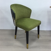 Fauteuil simple rembourré en bois massif, style moderne, pour la maison, le salon, l'hôtel, le café, la réception