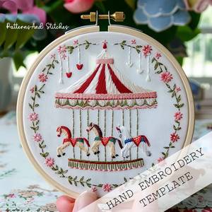 Kit de broderie personnalisé DIY Animaux de carrousel pour débutants, point de croix pour adultes, décoration artistique pour la maison et le salon - Product Image 4