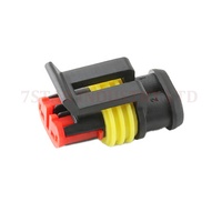Adaptateur de faisceau de câbles AMP étanche à 2 broches en laiton, connecteur femelle noir 12V 2A 7S021-2-21