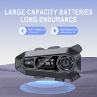 Casque BT V5.4 Type-C Charge rapide Radio FM Écran d'affichage numérique LCD Lecteur MP3 Étanche IP67