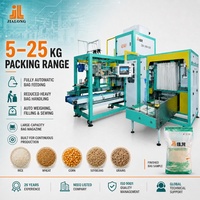 Machine d'emballage de granulés entièrement automatique pour sacs à bouche ouverte 5kg 10kg 25kg avec pesage, remplissage, pliage et couture