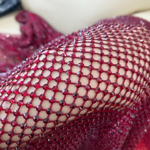 Offre Spéciale 100cm x 120cm Bling matériel vêtements tissu diamant résille cristal maille pour robe de soirée - Product Image 4