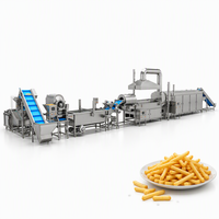 Usine de fabrication de frites industrielles entièrement automatique avec machine d'emballage et ligne de découpe ondulée personnalisée pour frites pré-frites