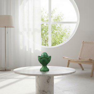 Quemador de Incienso Religioso de Diseño Árabe Hecho a Mano con Base de Madera con Tallado Floral en Resina Epoxi para Aromaterapia, Meditación y Decoración del Hogar - Product Image 1