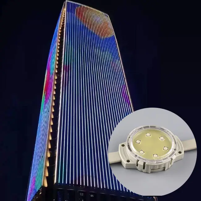 40 50Mm Rgb Rgbw Dc24v Punkt pixel Außen fassade Gebäude Led Point dmx Pixel LED Punkt licht