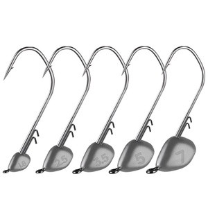 SNEDA Hameçon extra large à tête plombée sans mauvaises herbes (EWG) pour la pêche à l'achigan et à la carpe sans accrocs dans la pêche en mer à couverture lourde - Product Image 1