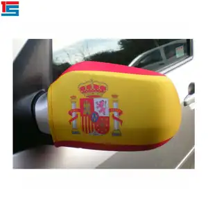 2024 Football Events Spain 22*26cm Polyester And Spandex Digital Printing Car Mirrors Cover Flag