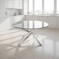 Table basse en verre trempé sur trépied en acier inoxydable doré moderne et simple, meubles de salon, hôtel, KTV