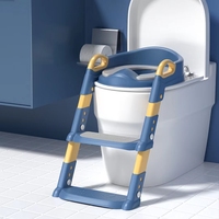 Pot de toilette pliant pour enfants avec marchepied réglable, style échelle, pour garçons et filles, avec coussin, pour usage domestique
