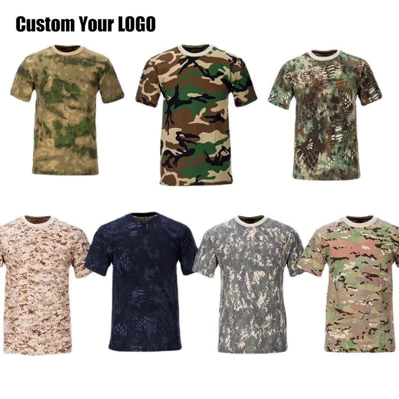 T-shirt homme, de Camouflage, avec impression sur mesure, 2022 coton, nouvelle collection 100%