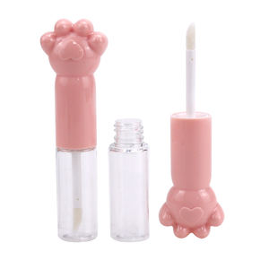 Design novità grazioso lucidalabbra a zampa di gatto contenitore vuoto da 8ml rosa artigli vuoti per lucidalabbra tubi con bacchetta - Product Image 5