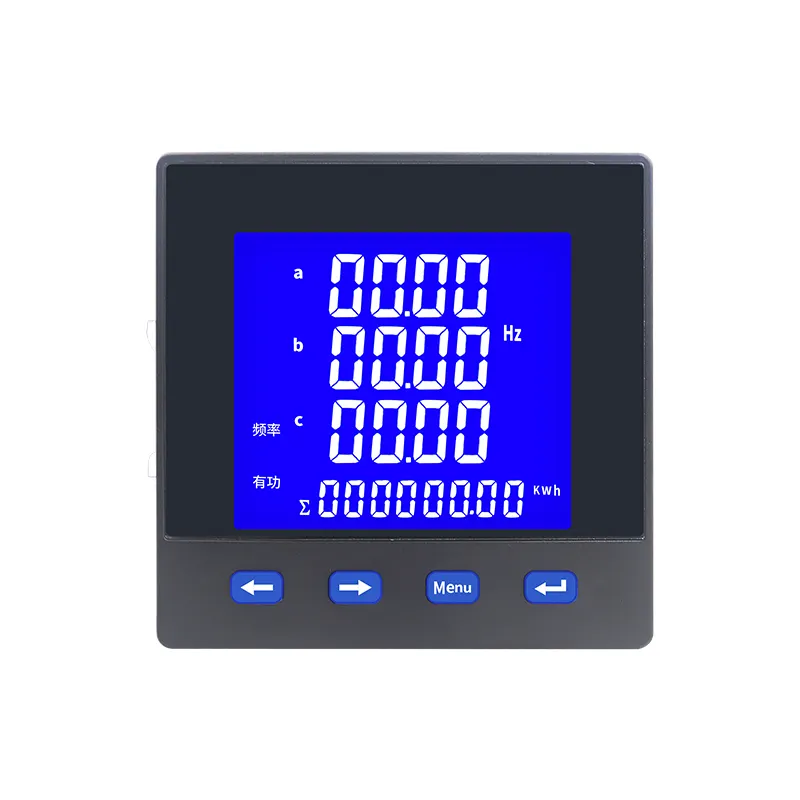 With RS485 0.5 Class V A W VA HZ VAR KWH Three-Phase LCD Multi-Function Power Meter