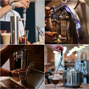 SS Nitro Cold Brew Coffee 1 Tap Beer Tower Dispenser 3" Diameter Beer Column Homebrew Bar Accessories