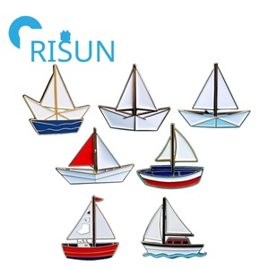 Souvenir su misura smalto barca a vela perni smaltati su misura in smalto <span class=keywords><strong>oro</strong></span> argento goletta barca a vela spille spille spille - Product Image 1