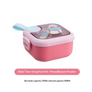 Boîte à repas portable antibactérienne pour enfants avec cuillère et ensemble de bols pour aliments complémentaires - Product Image 4