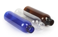 En Stock Bouteilles en Plastique PET Transparentes de 100ml, 120ml, 150ml, 200ml, Claires, Bleues, Roses, pour Huile Capillaire, avec Bouchon Distributeur Tournant