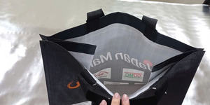 Sacs à provisions écologiques de supermarché de tissu tissé par pp stratifiés réutilisables de modèle pour le cadeau donnant de haute qualité - Product Image 6