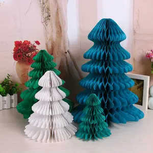 28Cm Cây Giấy Handmade Tổ Ong Nhân Tạo Cây Giáng Sinh Đồ Trang Trí Cho Trung Tâm Bảng Cửa Sổ