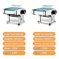Machine à pâtes électrique multifonctionnelle pour usage domestique, moteur entièrement en cuivre, presse à nouilles automatique en acier inoxydable et machine à étaler la pâte