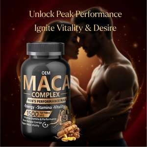 Capsules d'agrandissement des fesses pour adultes avec logo personnalisé, 1500 mg, 60 unités, formule d'amélioration de la force, suppléments naturels à base de plantes pour hommes - Product Image 1