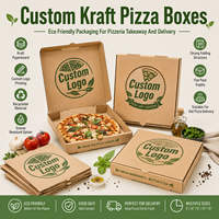 Caja de Pizza para Entrega, Resistente a Aplastamientos, con Paredes Laterales Antigrasa, de Cartón, para Pizza Caliente, Suministro OEM ODM para Pedidos de Plataformas de Entrega