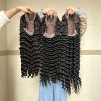 Perruque bouclée indienne naturelle de Birmanie, perruque frontale en dentelle HD complète de 30 pouces, vente en gros, perruque sans colle en cheveux humains vierges bruts péruviens 12A