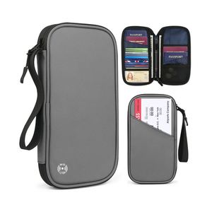 Portefeuille de voyage multifonctionnel personnalisé avec logo, porte-passeport RFID, organiseur de documents, porte-cartes de crédit, porte-argent - Product Image 3