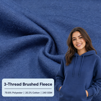 Tissu en coton et polyester, tissu éponge léger, vêtements de sport doux, teint