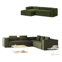 Canapé modulaire en forme de L à trois places pour salon avec coussin, canapé moderne, ensemble de canapés sectionnels, design luxueux, canapé compressé