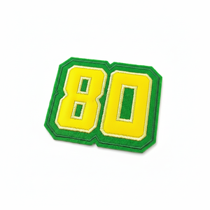 <b>Sew</b>-<b>On</b> 80 Number <b>Patch</b> with Leather Look - Product Image 1