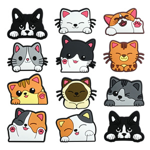 Breloques mignonnes en PVC pour <span class=keywords><strong>Crocs</strong></span>, avec formes de chats de différentes races, pour la décoration des chaussures <span class=keywords><strong>Crocs</strong></span> - Product Image 1