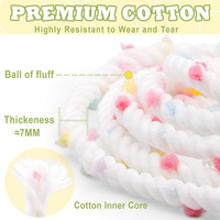 Lacets en peluche colorés personnalisés à la mode, doux et moelleux, avec pompons décoratifs, lacets en corde de polyester pour baskets