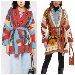 Cappotti Cardigan in lana Vintage 2025 personalizzato taglie forti <span class=keywords><strong>Casual</strong></span> <span class=keywords><strong>Casual</strong></span> con scollo a V stile <span class=keywords><strong>invernale</strong></span> ricamato in maglia - Product Image 3