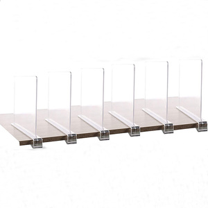 Clair Acrylique Diviseurs D'<span class=keywords><strong>étagère</strong></span> Placards Tablettes <span class=keywords><strong>Séparateur</strong></span> pour Placard En Bois - Product Image 1