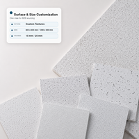 Plaque de plafond en fibre minérale du fabricant chinois, OEM ODM, taille personnalisée, panneau de plafond acoustique en laine minérale pour projets de construction
