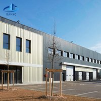 Bâtiment industriel moderne en structure acier préfabriquée, entrepôt à grande portée, fournisseur d'usines sur mesure