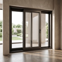 Fenêtres coulissantes 3i-Low-E personnalisées les plus vendues, profil en alliage d'aluminium, construction en verre pour balcon, contrôle de la lumière