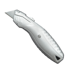 Couteau utilitaire rétractable poignée en aluminium couteau de coupe <span class=keywords><strong>lame</strong></span> de verrouillage boîte Cutter couteau de toiture RX220 - Product Image 1